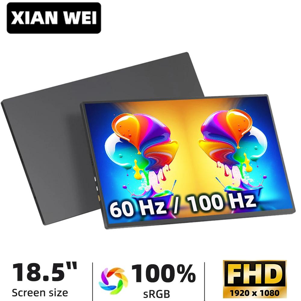 XIANWEI ޴  FHD ܺ Ofiice ÷ ȭ, Ʈ ƺ  PC XBox PS4/5 ġ IPS, 18.5 ġ, 100Hz